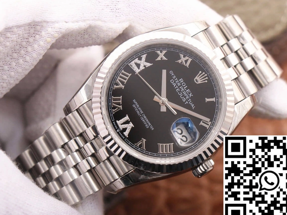 M126233 Datejust EW Rolex Factory Diamond-set Black Dial 0319